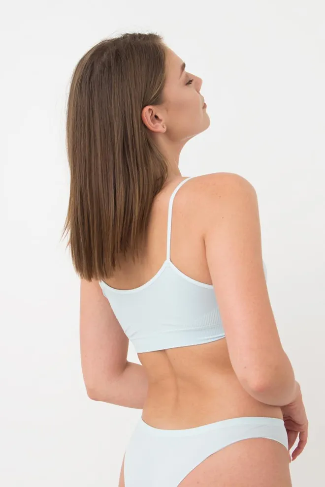 Бесшовный топ на тонких бретелях Cami top Giulia (spun sugar)