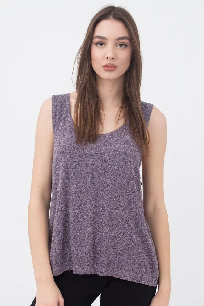 Майка жіноча спортивна Canotta sport melange color Giulia (sweet lilac)