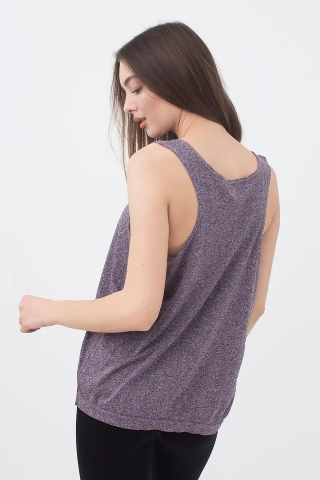 Майка жіноча спортивна Canotta sport melange color Giulia (sweet lilac)