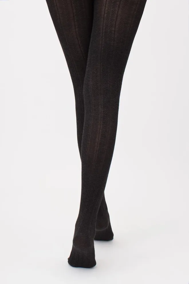 Классические теплые колготки Cashmere touch fashion model 1 Giulia (black), черный