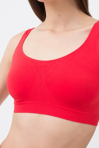 Безшовний топ на широких бретелях Classic top Giulia (yellow neon)