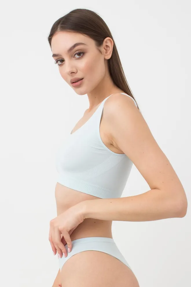 Безшовний топ на широких бретелях Classic top Giulia (spun sugar)