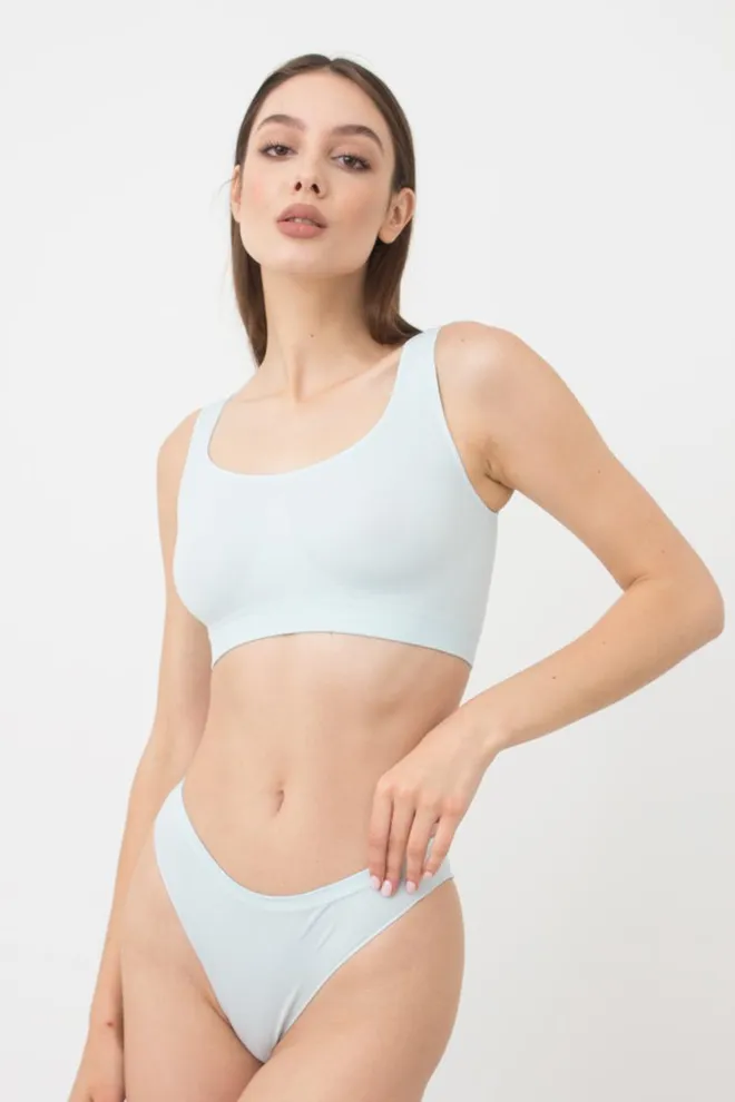 Безшовний топ на широких бретелях Classic top Giulia (spun sugar)