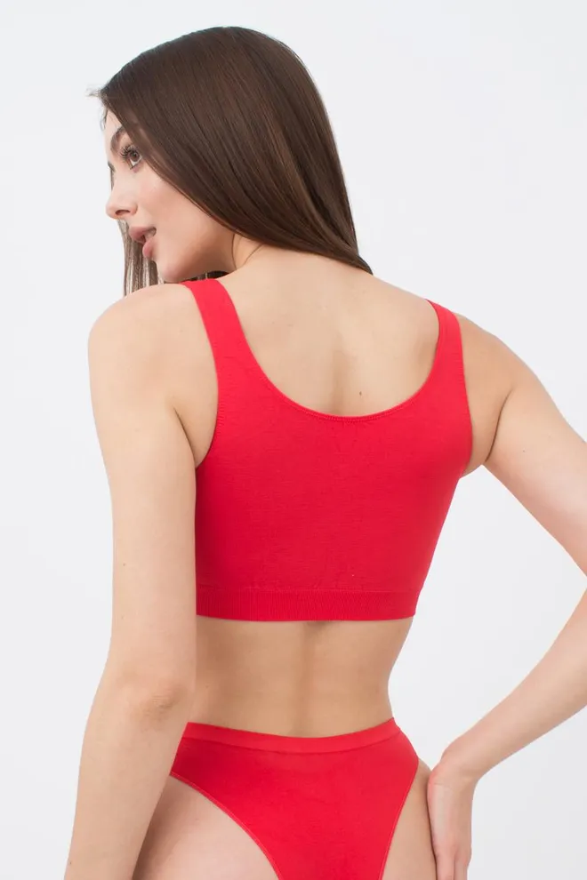 Безшовний топ на широких бретелях Classic top Giulia (poinciana)