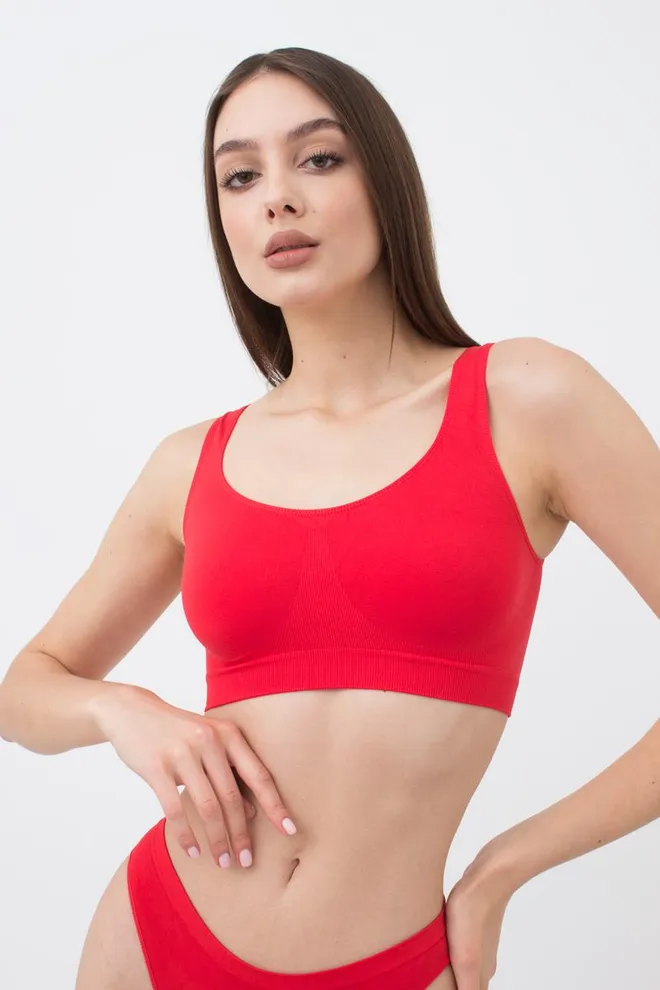 Безшовний топ на широких бретелях Classic top Giulia (poinciana)