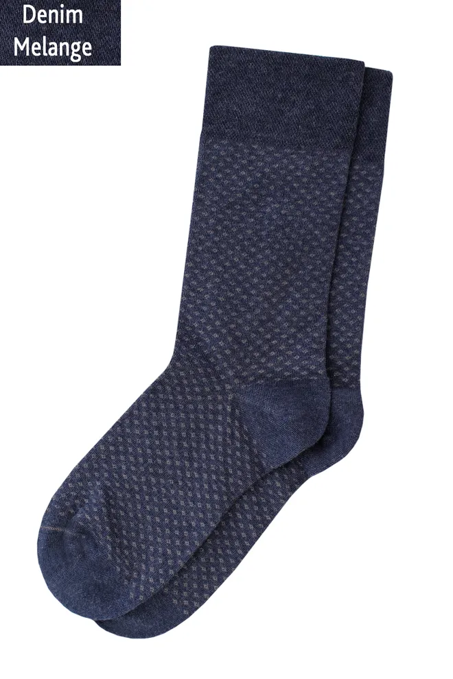 Класичні чоловічі шкарпетки COMFORT MELANGE model 3 TM GIULIA  (denim melange)