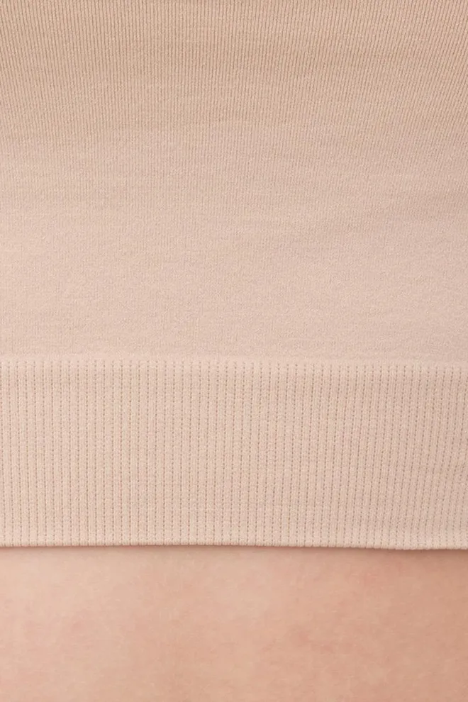 Топ с коротким рукавом и круглым вырезом Crop t-shirt Giulia (naturale), бежевый