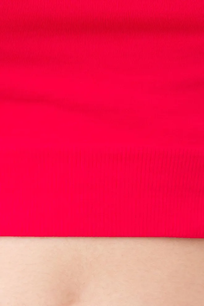 Топ с коротким рукавом и круглым вырезом Crop t-shirt Giulia (raspberry sorbet)