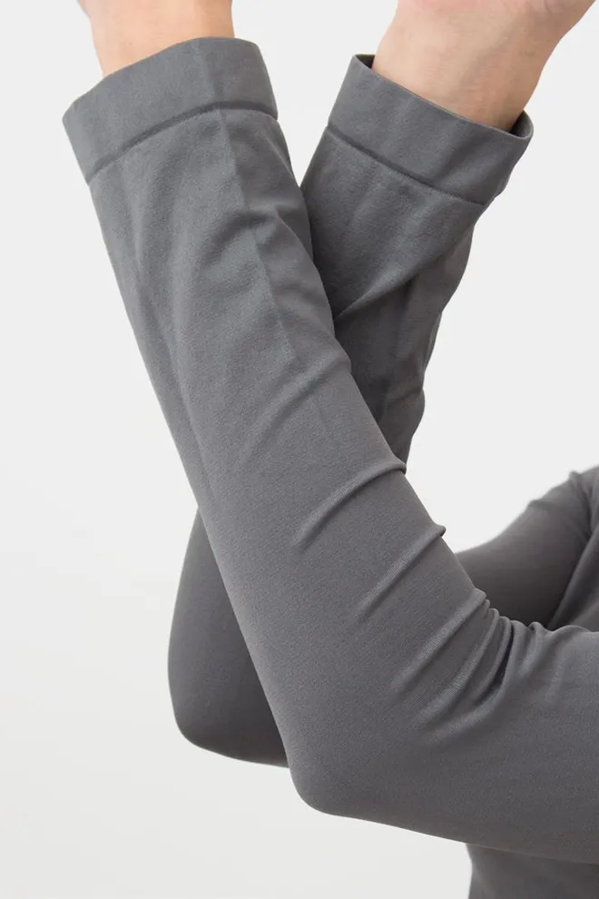 Топ укороченный с длинным рукавом CROP TOP Giulia (poppy seed), серый