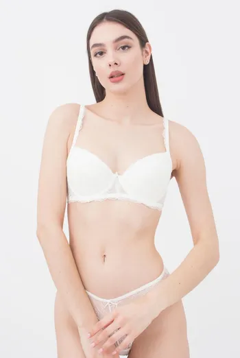 Бюстгальтер кружевной с формованной чашкой Camilla 1212/01 N Giulia (whisper white), белый