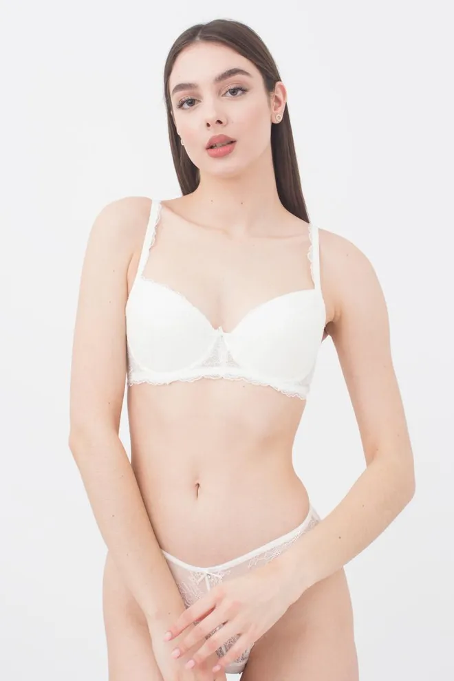 Бюстгальтер кружевной с формованной чашкой Camilla 1212/01 N Giulia (whisper white), белый