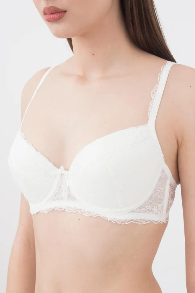 Бюстгальтер кружевной с формованной чашкой Camilla 1212/01 N Giulia (whisper white), белый