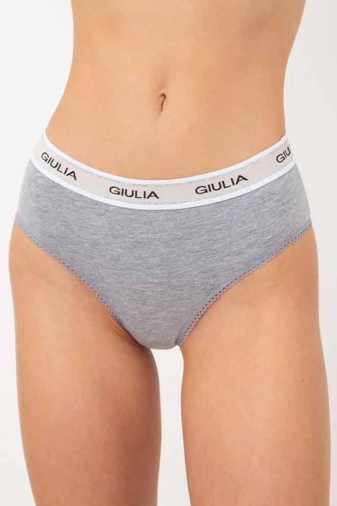 Женские трусики бразилиана Cotton fit 2222/60 Giulia (grey melange)