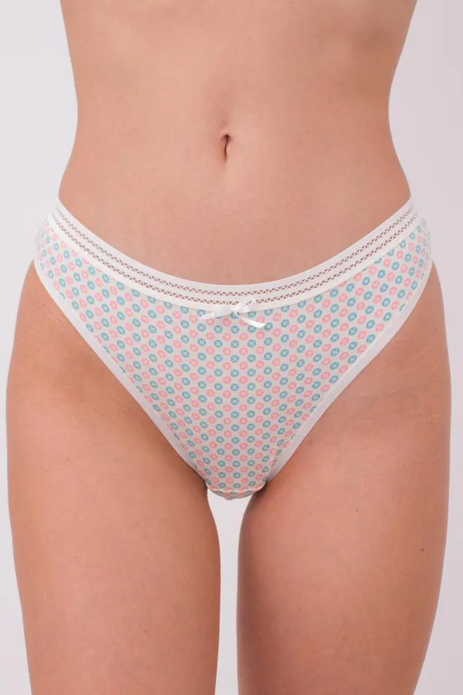 Женские трусы бразилиана Cotton print 2212/06 Giulia (milk buttons)