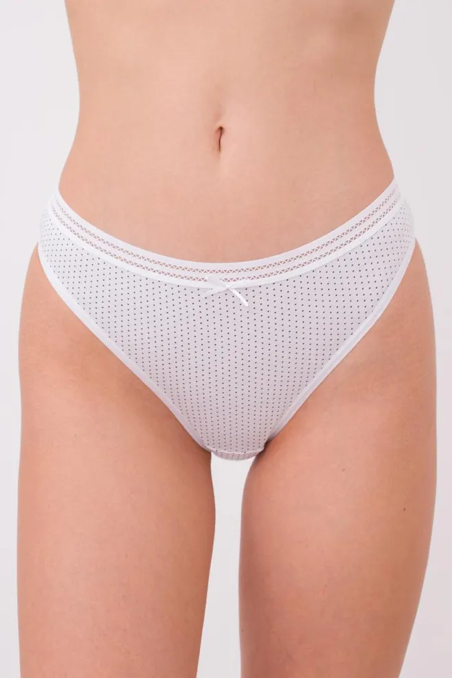 Жіночі труси бразиліана Cotton print 2212/06 Giulia (white dots)