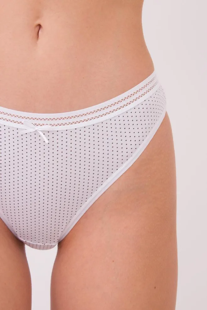 Жіночі труси бразиліана Cotton print 2212/06 Giulia (white dots)