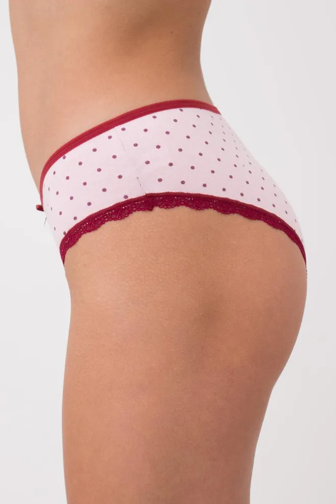 Женские трусы слипы Cotton print 2301/61 Giulia (pink dots)