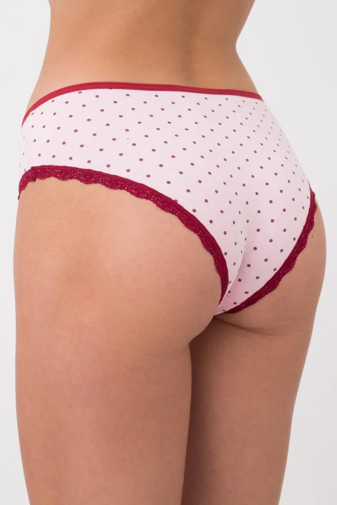 Женские трусы слипы Cotton print 2301/61 Giulia (pink dots)