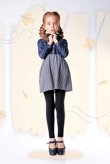 Детские хлопковые леггинсы унисекс D021 Kids Giulia (nero)