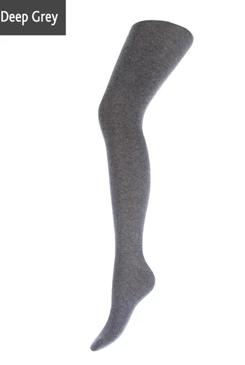 Детские однотонные хлопковые колготки D025 Junior melange Giulia (deep grey melange)