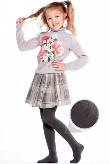 Детские однотонные хлопковые колготки D025 Teen girl classic Giulia (iron) Детские однотонные хлопковые колготки D025 Teen girl classic Giulia (iron)