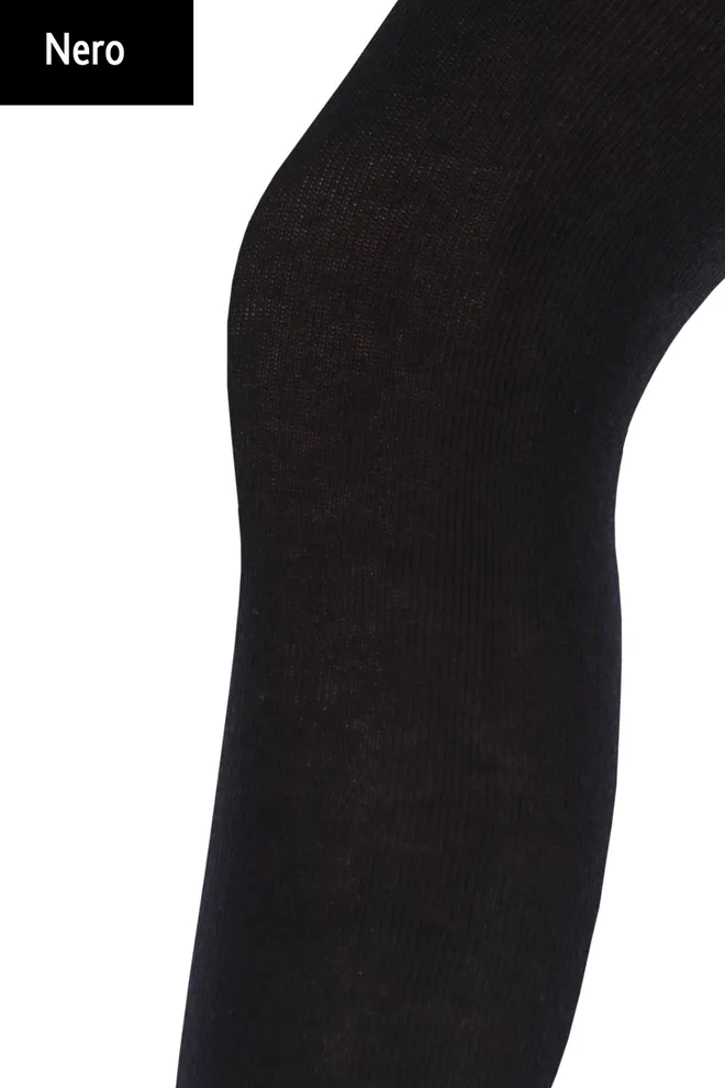 Дитячі однотонні бавовняні колготки D025 Teen girl classic Giulia (nero), чорний