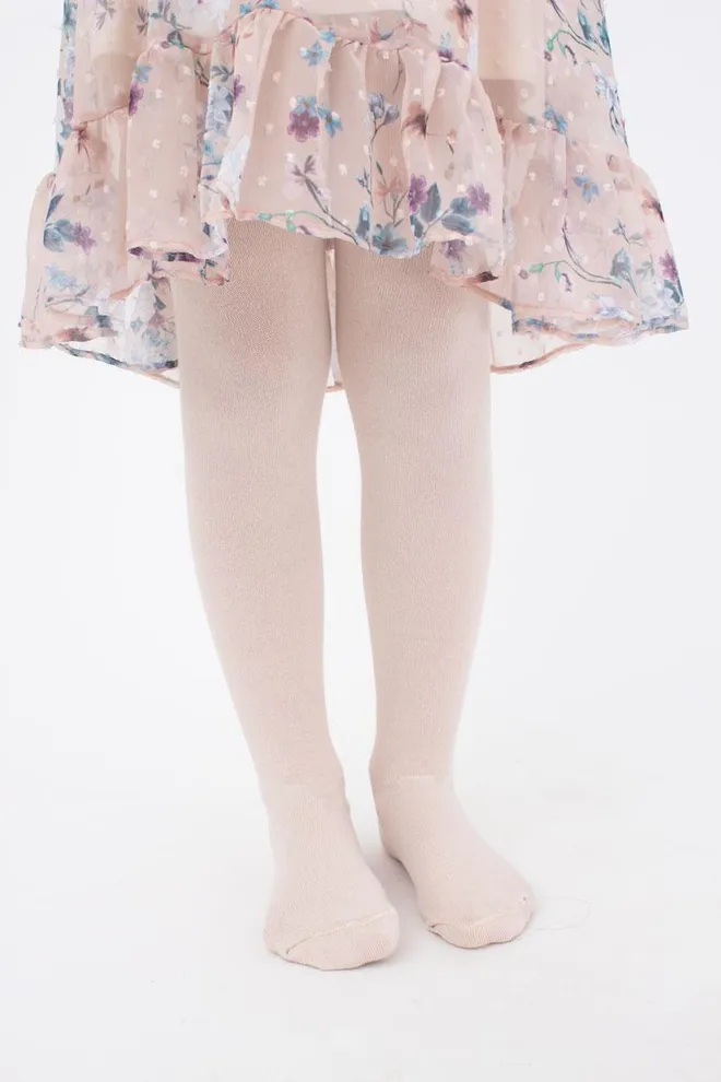 Дитячі однотонні бавовняні колготки D025 Teen girl classic Giulia (panna)