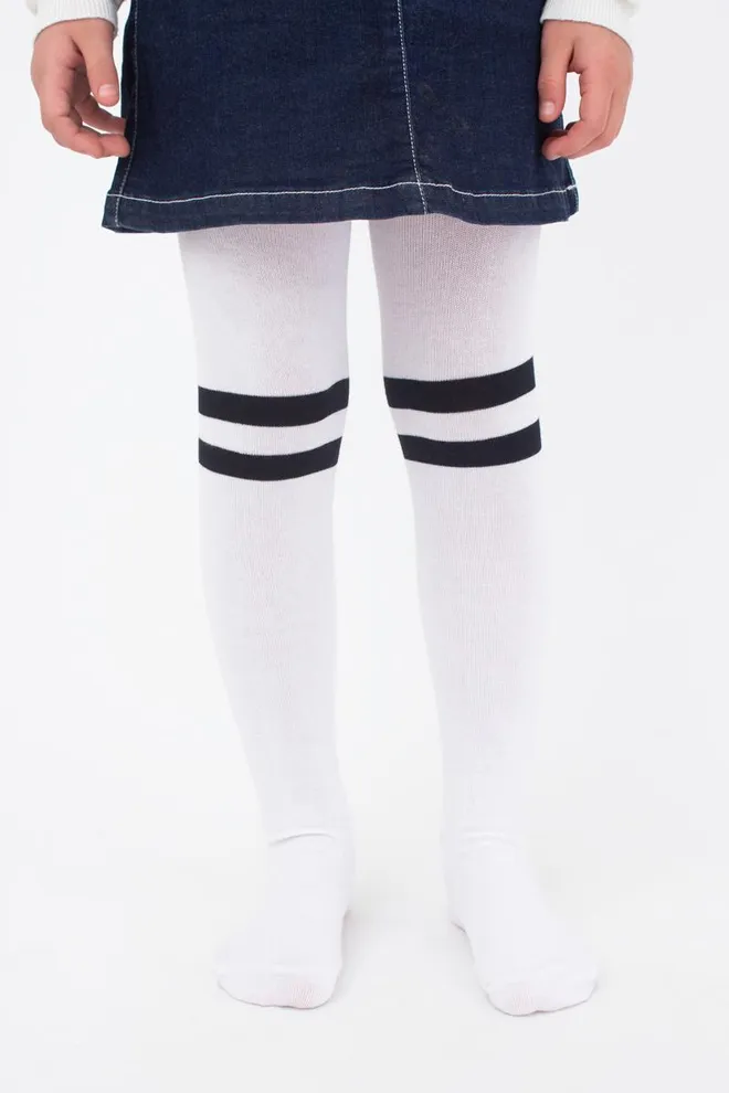 Детские хлопоковые колготки D048 Teen girl Giulia (bianco)
