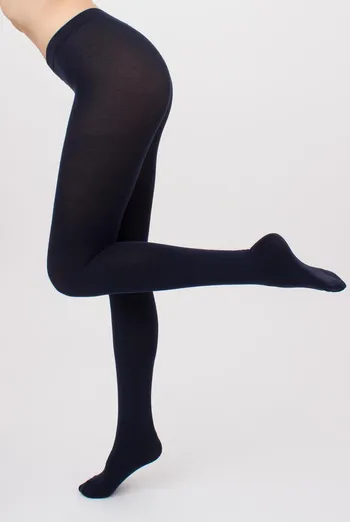 Теплые хлопковые колготки Delicate cotton 150 den Giulia (navy)