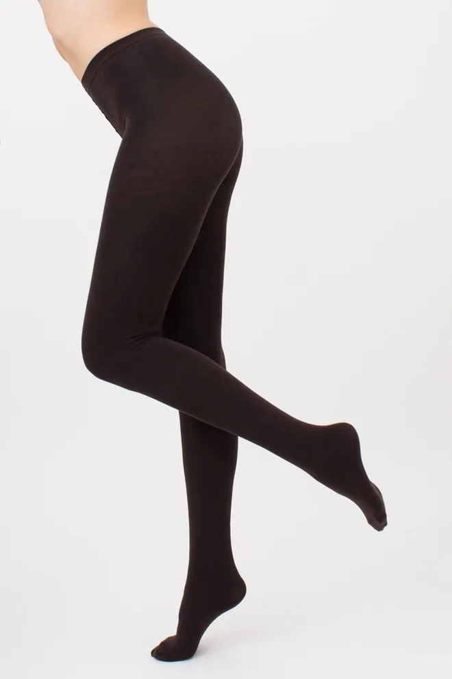 Теплые хлопковые колготки Delicate cotton 150 den Giulia (caffe)