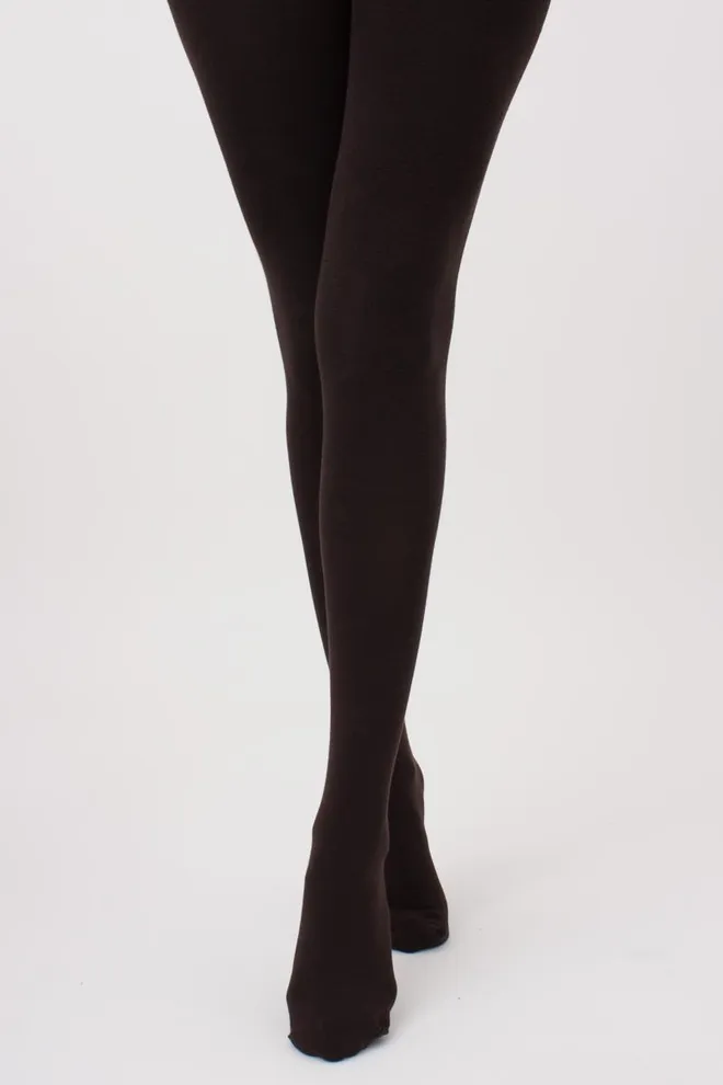 Теплые хлопковые колготки Delicate cotton 150 den Giulia (caffe)