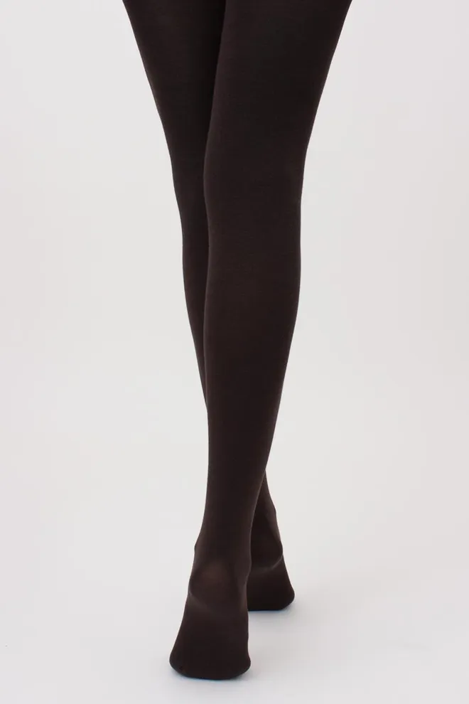 Теплые хлопковые колготки Delicate cotton 150 den Giulia (caffe)