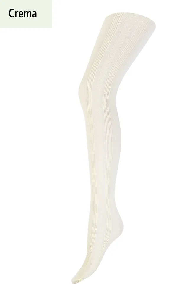 Колготки теплые с узором Delicate voyage 150 den model 6 Giulia (crema)