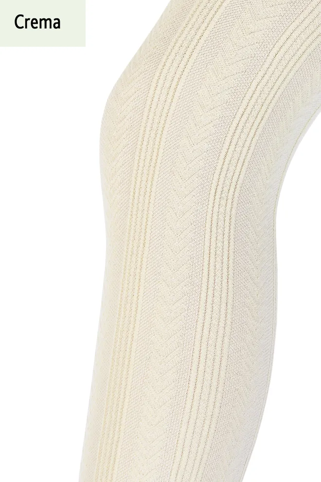 Колготки теплые с узором Delicate voyage 150 den model 6 Giulia (crema)