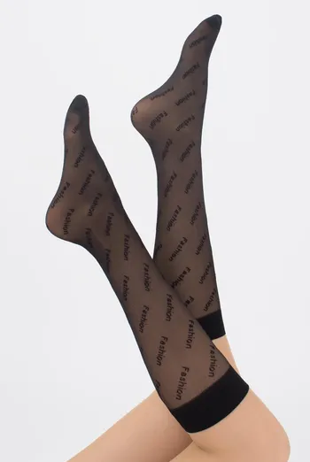 Женские капроновые гольфы с лого DG-03 Giulia (nero)