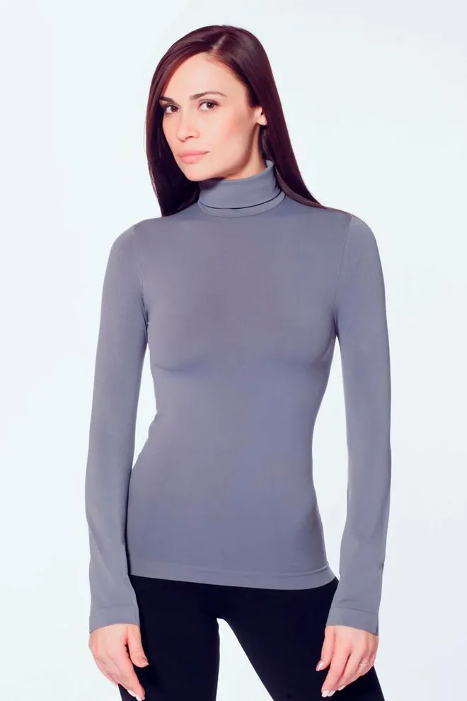 Бесшовная водолазка DOLCEVITA MANICA LUNGA Giulia (sharkskin), серый