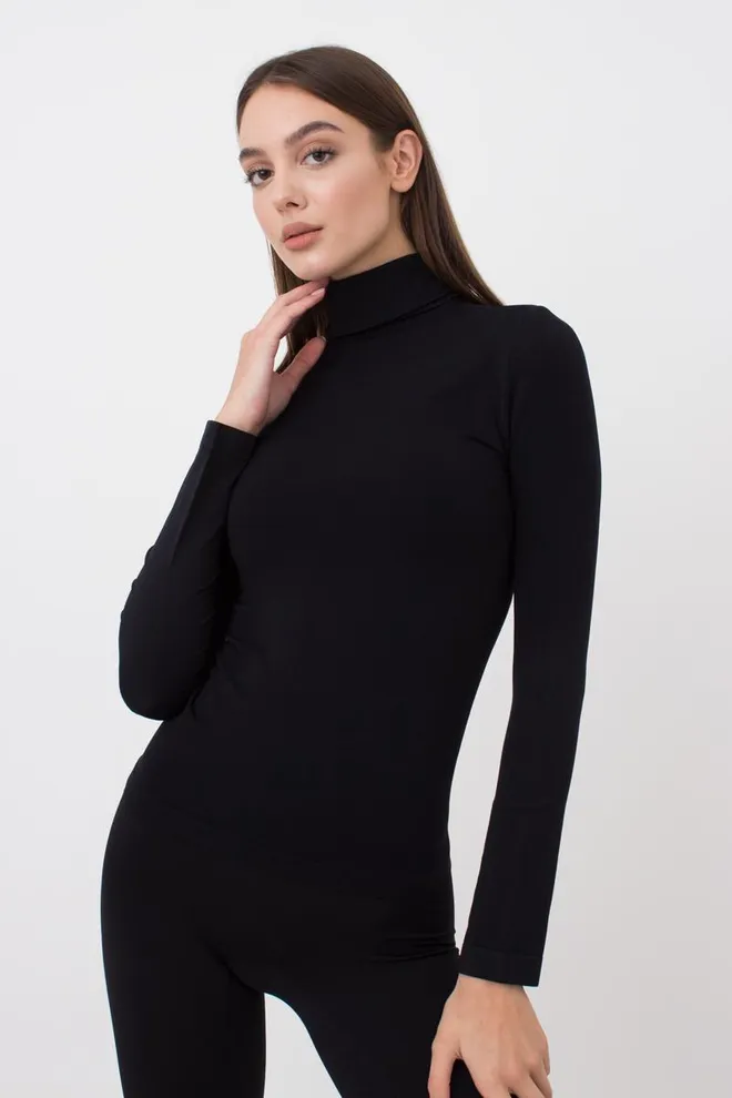 Бесшовная водолазка DOLCEVITA MANICA LUNGA Giulia (nero), черный