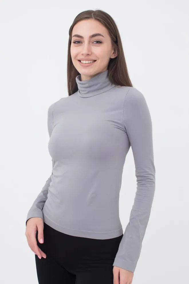 Бесшовная водолазка DOLCEVITA MANICA LUNGA Giulia (sleet), серый