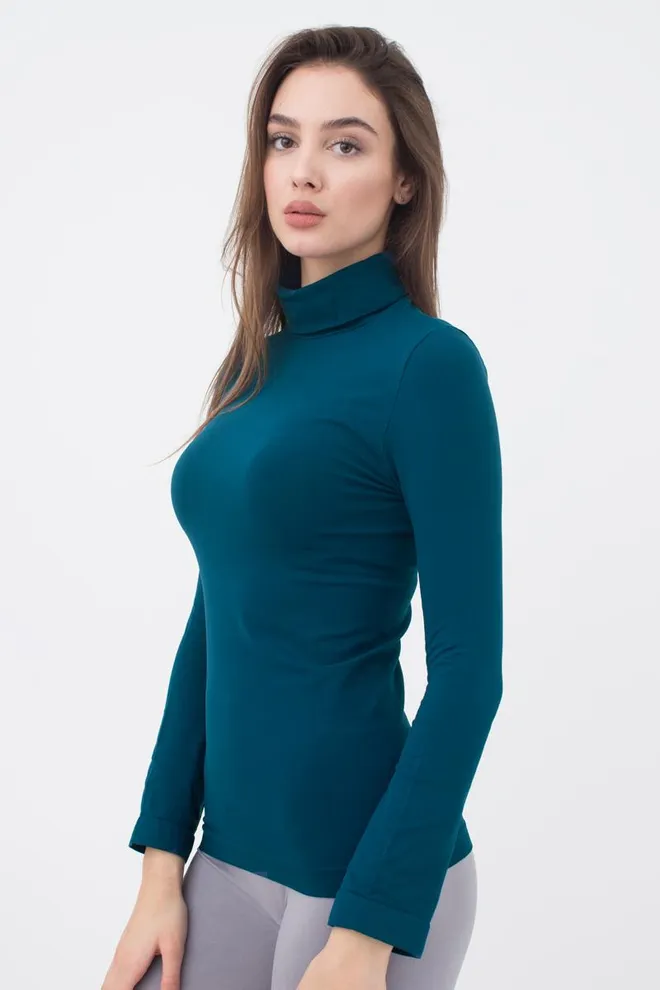 Бесшовная водолазка DOLCEVITA MANICA LUNGA Giulia (navy peony), синий