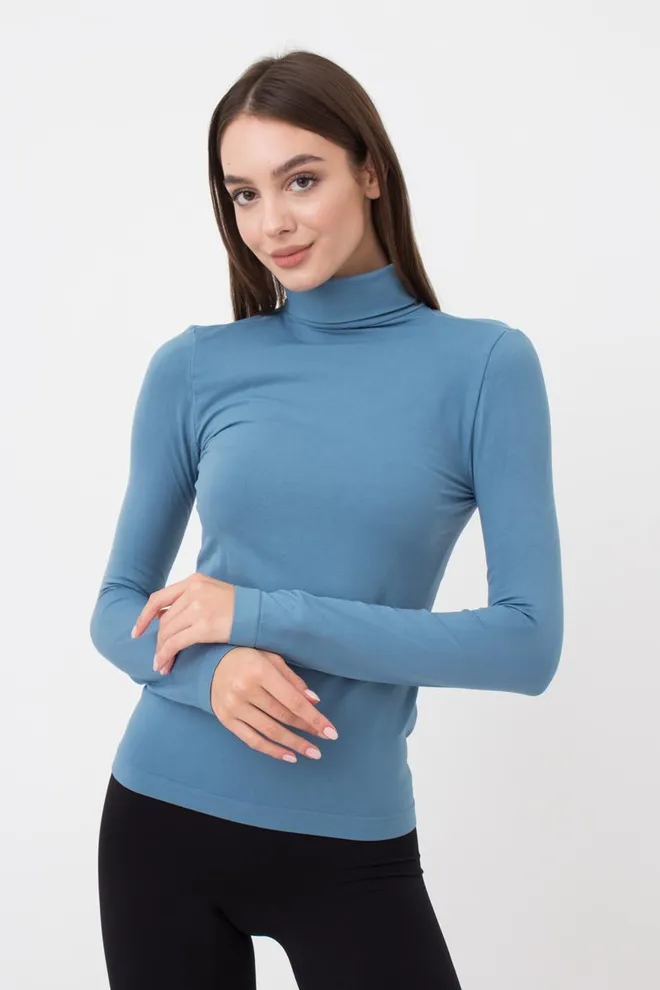 Бесшовная водолазка DOLCEVITA MANICA LUNGA Giulia (spring lake), голубой