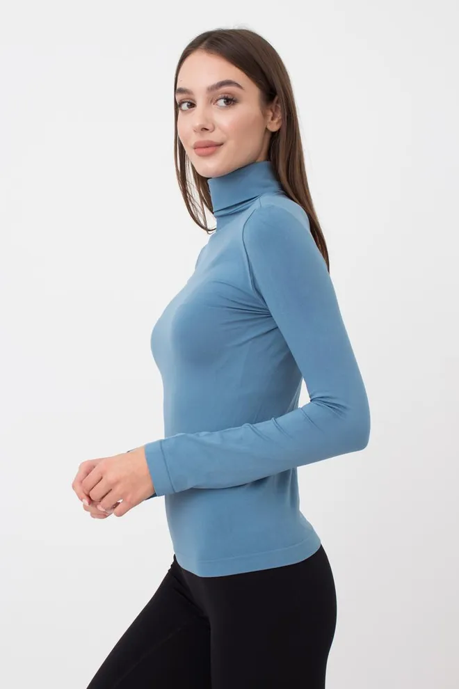 Бесшовная водолазка DOLCEVITA MANICA LUNGA Giulia (spring lake), голубой