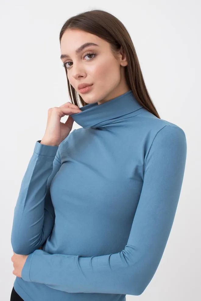 Бесшовная водолазка DOLCEVITA MANICA LUNGA Giulia (spring lake), голубой