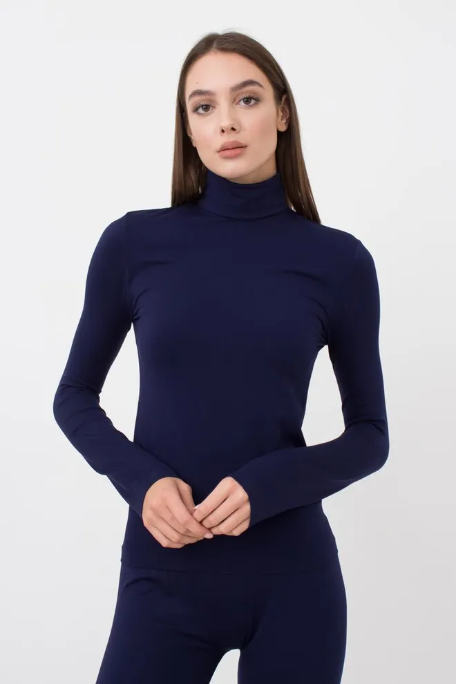 Бесшовная водолазка DOLCEVITA MANICA LUNGA Giulia (rhodonite), синий