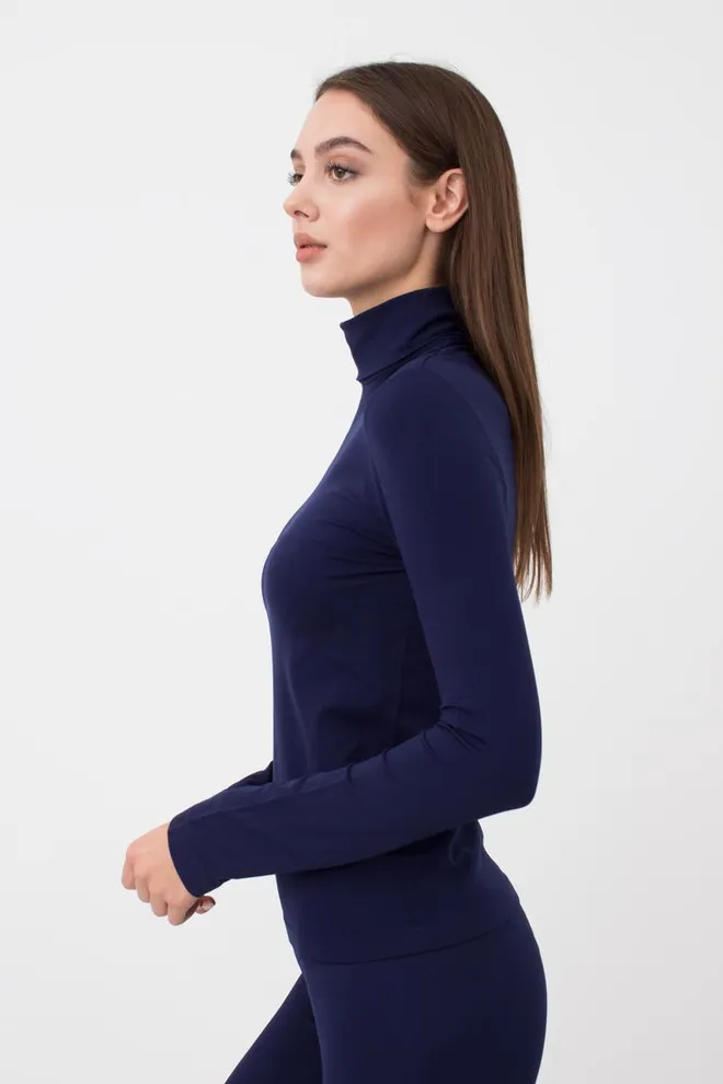 Бесшовная водолазка DOLCEVITA MANICA LUNGA Giulia (rhodonite), синий