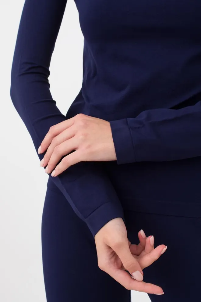 Бесшовная водолазка DOLCEVITA MANICA LUNGA Giulia (rhodonite), синий