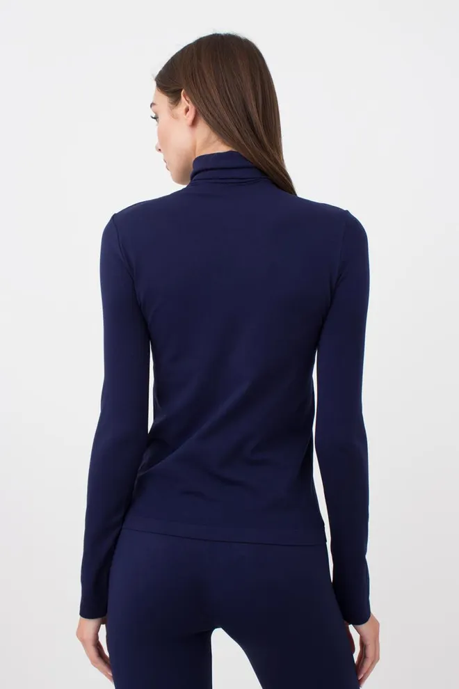 Бесшовная водолазка DOLCEVITA MANICA LUNGA Giulia (rhodonite), синий