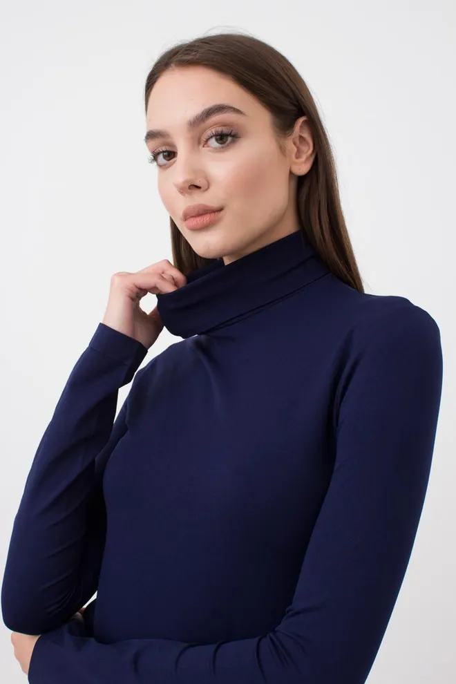 Бесшовная водолазка DOLCEVITA MANICA LUNGA Giulia (rhodonite), синий