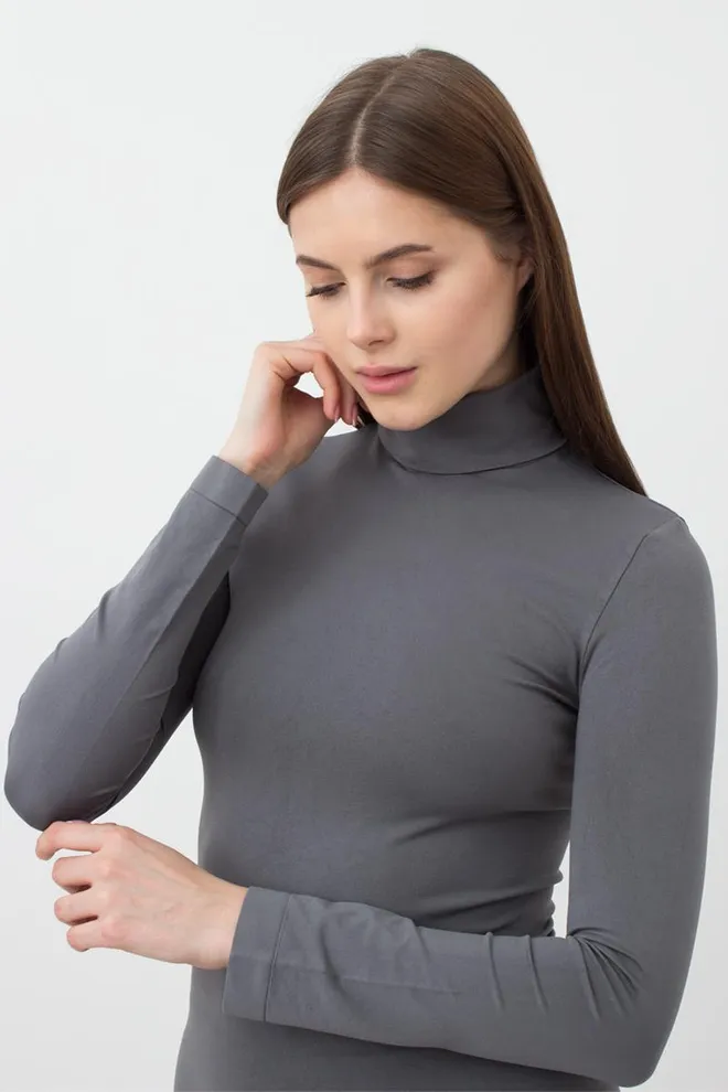 Бесшовная водолазка DOLCEVITA MANICA LUNGA Giulia (poppy seed), серый