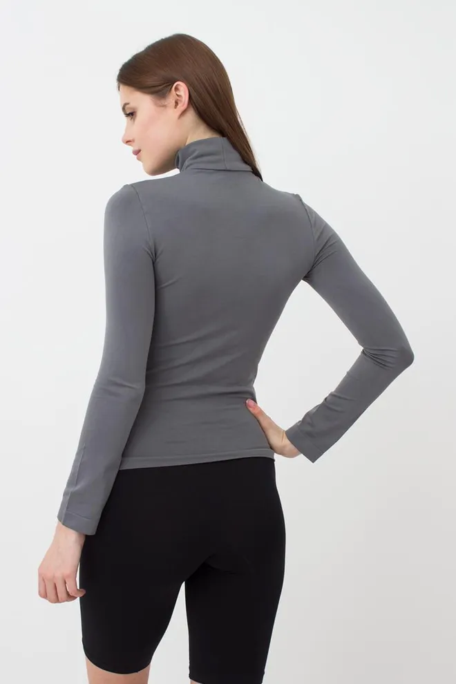 Бесшовная водолазка DOLCEVITA MANICA LUNGA Giulia (poppy seed), серый