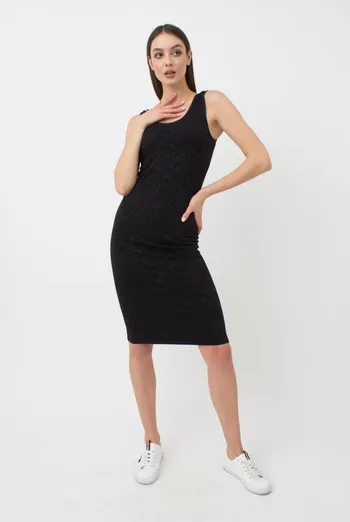 Бесшовное платье в рубчик DRESS RIB WELLNESS Giulia (black), черный
